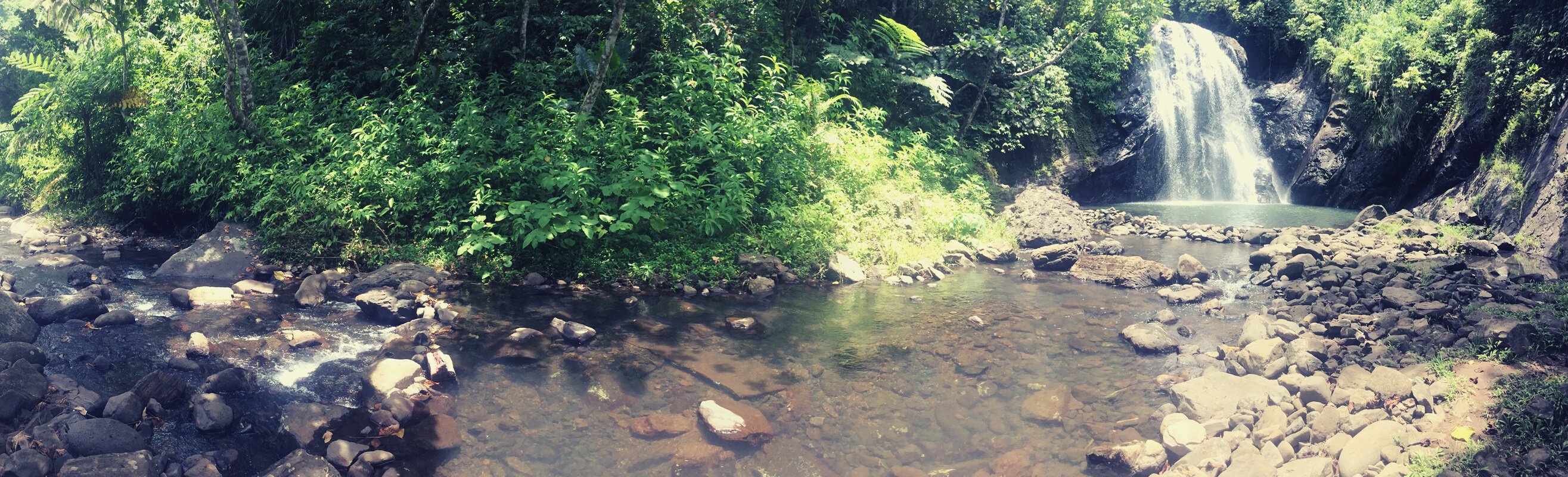 Landscape of Vuadomo Waterfall near Savusavu Fiji